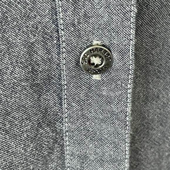 Sag Harbor Sport 3/4 sleeve embroidered denim chambray button top XL blue - Picture 5 of 9